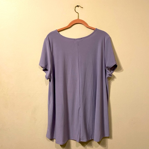 Women's Plus Size Elizabeth Gray Scoop Neck Blouse 3X NEW NWT Button Detail - Picture 2 of 6